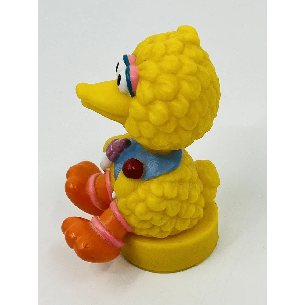 Vintage Muppet Babies Baby Big Bird Figure Toy Vinyl PVC Bottle Sucker Lollipop